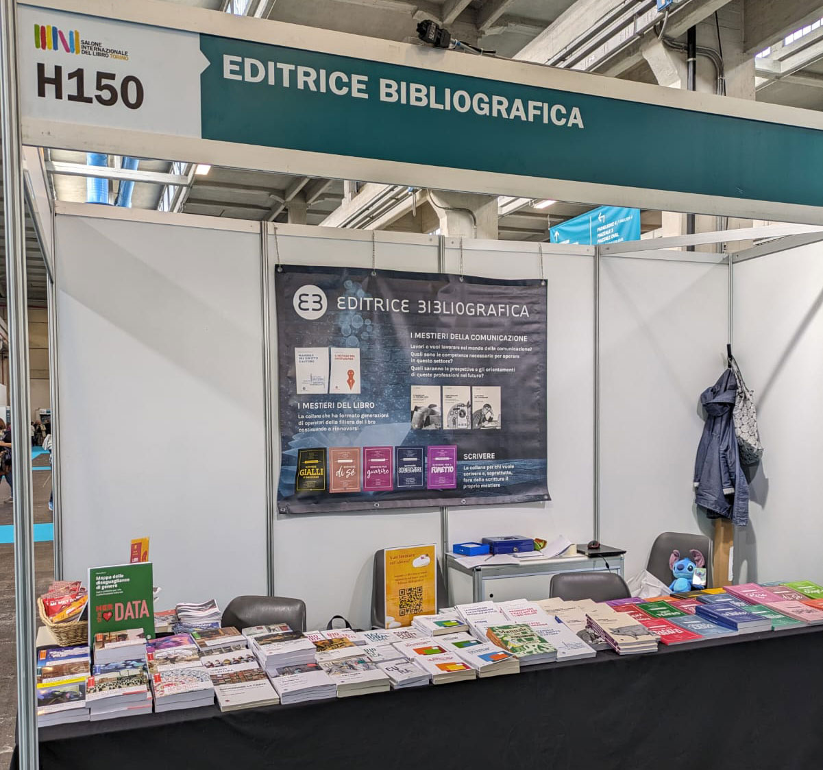 Stand Editrice Bibliografica al Salone del libro di Torino.